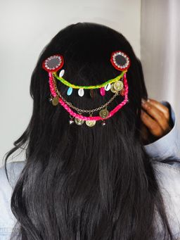 Soho Boho Studio - Boho Mirror Brooch Hair Clip for Navratri
