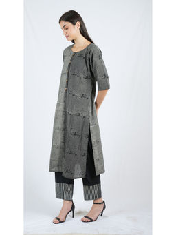Banana Labs - Macro Black Kurta