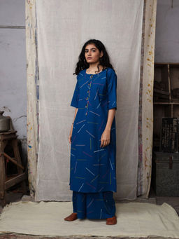 Banana Labs - Sprinkle Blue Kurta