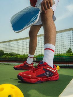 Bacca Bucci - Pickle Series Court Tennis Shoes with OrthoLite Eco Insoles Red UK 6