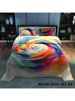 Synergized Cotton - Multi-Color Percale 225Tc Bedsheet with 2 Pillow Covers (Super King)