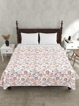 JAIPUR FABRIC - Orange 240 Tc Pure Cotton Printed Dohar (Double)