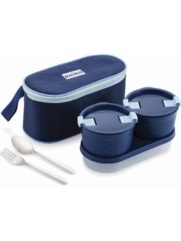 MAGNUS - Microwave Safe Olive 3 pcs (2 container,1 plastic box, cutlery) with pouch Set