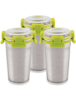 MAGNUS - Airtight & Leakproof 350 ml Stainless Steel Tumbler Pack of 3