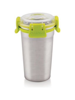 MAGNUS - Stainless Steel Matte Finish Glass with Lid(Leakproof) for (Office/Picnic)