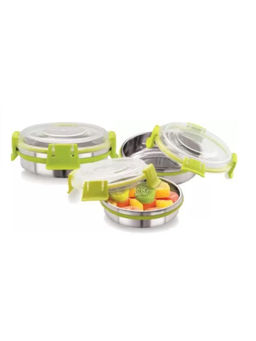 MAGNUS - Stainless Steel Airtight Leakproof Storage Container, 200 ML Each