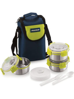 MAGNUS - Detachable Clip Lock, Leak Proof Containers & Bag, Stainless Steel Set