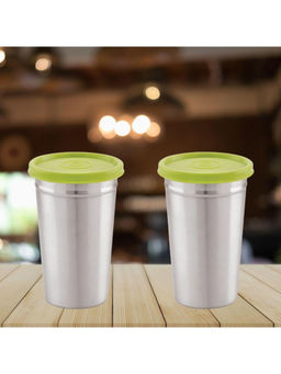 MAGNUS - (Pack of 2) Easy Lock Airtight & Leakproof 350 ml Steel Tumbler