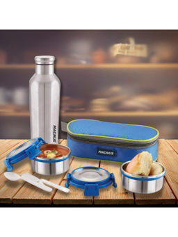 MAGNUS - Avanza 2 Deluxe Stainless Steel Lunch Box with Stainless Steel Bottle (900ml) Set