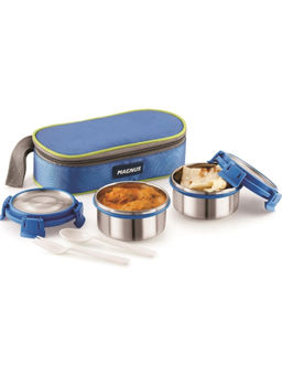 MAGNUS - Avanza 2 Deluxe stainless steel lunch box with Pouch Set
