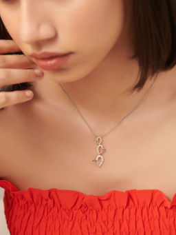 Shaya by CaratLane - Jar Of Hearts Necklace in 925 Silver