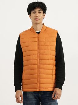 United Colors of Benetton - Orange Regular Fit Solid Puffer Jacket