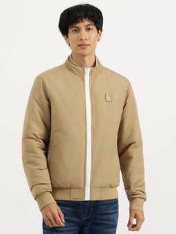 United Colors of Benetton - White Regular Fit High Neck Solid Reversible Jacket