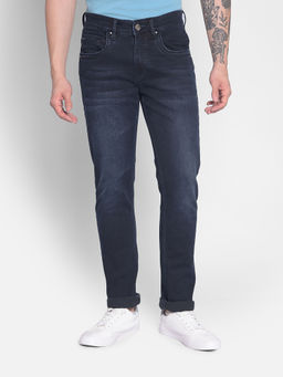 CRIMSOUNE CLUB - Mens Navy Blue Jeans