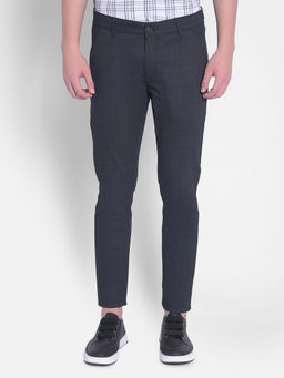 CRIMSOUNE CLUB - Mens Black Checked Trousers
