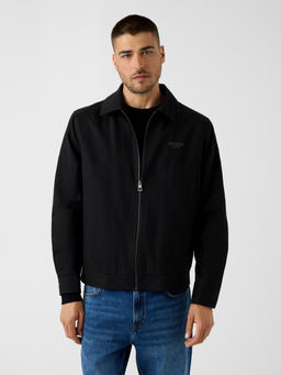 Guess - Black Solid Lyocell Blend Regular Fit Jacket
