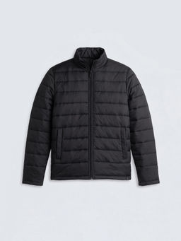 Rare Rabbit - Black Solid Nylon Regular Fit Jacket