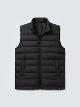 Rare Rabbit - Black Solid Cotton Regular Fit Jacket