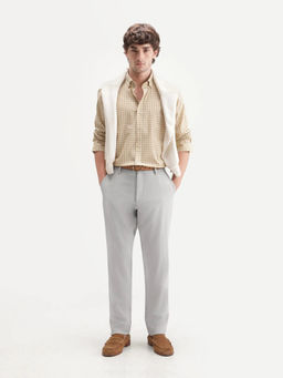 Rare Rabbit - Blue Solid Polyester Regular Fit Trouser