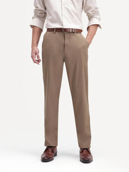 Rare Rabbit - Brown Solid Polyester Regular Fit Trouser