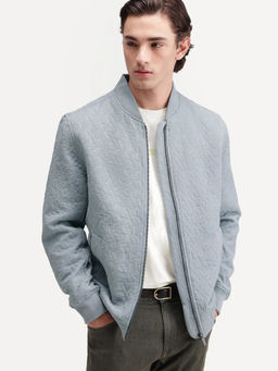 Rare Rabbit - Blue Textured Polyester Regular Fit Jacket