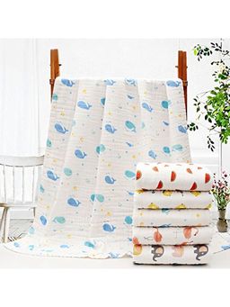 Elementary - Organic Cotton Animal World Swaddle Set of 3 for newborn - Assorted Designs