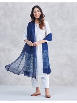 Fabindia - Indigo Viscose Hand Printed Dupatta