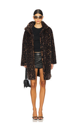 Apparis - Blair Leopard Mid Length Coat