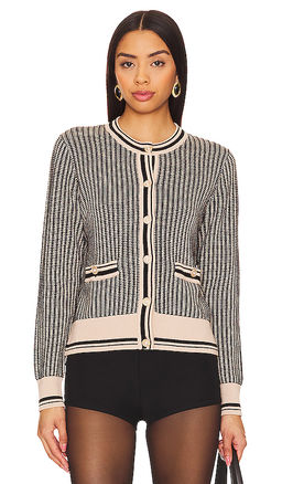 Autumn Cashmere - Textured Two Tone Cardigan
