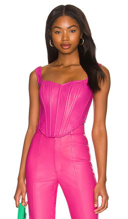 Bardot - Vegan Leather Corset Bustier