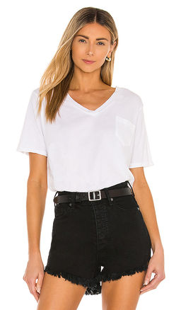 Bobi by Revolve - Light Weight Jersey V Neck Pocket Tee
