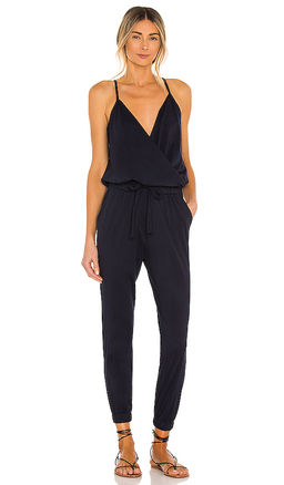Bobi by Revolve - Supreme Jersey Tied Waist V Neck Jumpsuit
