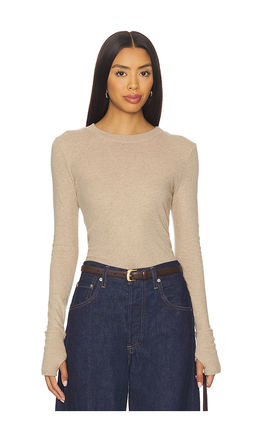 Enza Costa - Cashmere Easy Cuffed Crew