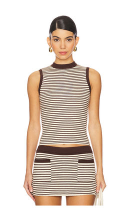 Frankies Bikinis - Mila Cloud Knit Sleeveless Sweater Top