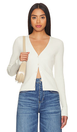 Good American - Shine Rib V-neck Cardi