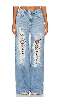 GRLFRND - Luna Mid Rise Baggy Wide Leg