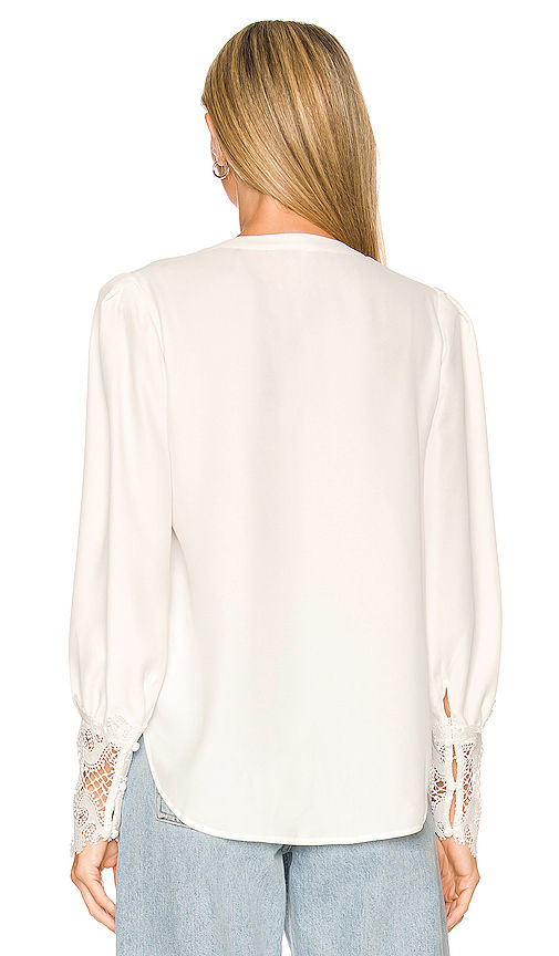 Buy L'AGENCE Ava Lace Cuff Blouse Online