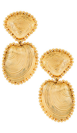 LELET NY - Kya Ball Chain Seashell Drop Earrings