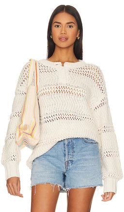 Lovers and Friends - Mara Henley Open Stitch Sweater