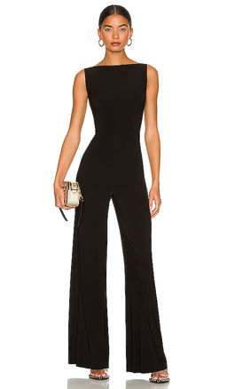 Norma Kamali - Sleeveless X Straight Leg Jumpsuit