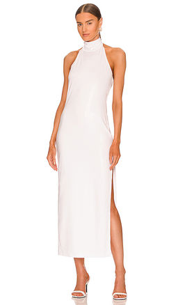 Norma Kamali - Halter Turtle Side Slit Gown