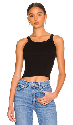 RE DONE - X Hanes Cropped Rib Tank