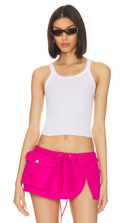 RE DONE - X Hanes Cropped Rib Tank