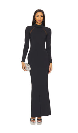 Ser.O.Ya - Krystal Maxi Dress With Mesh Paneling
