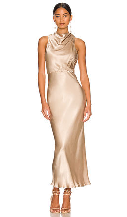 Shona Joy - La Lune High Neck Midi Dress