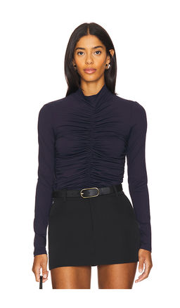 Susana Monaco - Mock Neck Gathered Front Top