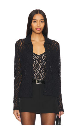 Vince - Floral Smocked Long Sleeve Button Up