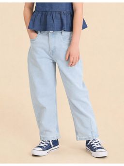 U.S. POLO ASSN. - Girls Wear Girls Mid Rise Barrel Fit Jeans