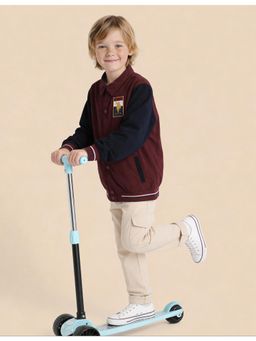 U.S. POLO ASSN. - Kids Boys Colourblocked Brand Embroidered Reversible Jacket