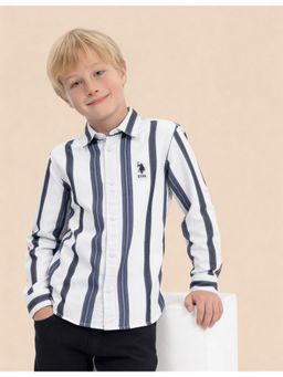 U.S. POLO ASSN. - Kids Boys Vertical Striped Regular Fit Shirt